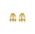 Brinco Ear Hook Linhas Cravejado - Imagem 1