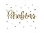 TRANSFER p/ balão LETTERING "PARABÉNS" DOURADO GLITTER - Imagem 1