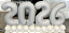 BALÃO DE FESTA 2026 White Holográfico 28" - Imagem 3