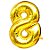 Balão de Festa Microfoil 28" 70cm - Número Dourado - 01 Unidade - Imagem 9