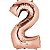 Balão de Festa Microfoil 28" 70cm - Número Rose Gold - 01 Unidade - Imagem 3