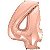 Balão de Festa Microfoil 28" 70cm - Número Rose Gold - 01 Unidade - Imagem 5