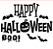 Adesivo Vinil para Balões -Happy Halloween Abóbora - Imagem 1