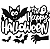Adesivo Vinil para Balões -Happy Halloween Morcego - Imagem 1