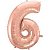 BALÃO METALIZADO NÚMERO ROSE GOLD 16" POLEGADAS 40CM - 1UN - Imagem 8