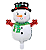 BALÃO METALIZADO BONECO DE NEVE 43X80CM - 1UN. - Imagem 1