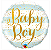 BALÃO METALIZADO 18" REDONDO BABY BOY 46CM - Imagem 2