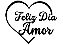 Adesivo Vinil para Balões - Feliz dia Amor coração - Imagem 1