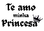 Adesivo Vinil p/ Balões - Te amo Princesa - Frase pronta p/ aplicar - Imagem 1