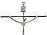 Crucifixo Pequeno Estilizado Parede 21 Cm Prata R 06 - Imagem 2