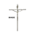 Crucifixo Estilizado Grande 52 cm Prata R 77 com brinde - Imagem 4