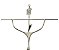 Crucifixo estilizado para paredes cristo grande tamanho 52 cm cor Prata R 77 - Imagem 3