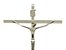 Crucifixo Para Parede Locais Externos Níquel - Cruz Chata Tamanho 28 CM  Prata R 40 - Imagem 2