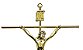 Crucifixo de Parede Tradicional com rosto tamanho 31 cm cor Dourado R 12 - Imagem 2