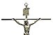 Crucifixo para Parede Tradicional Tamanho 24 Cm Cor Prata R33 - Imagem 2