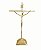 Crucifixo Estilizado com Base para mesas e balcões  tamanho 30 cm Cor Dourado R 08 - Imagem 1