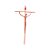 Crucifixo grande estilizado cruz quadrada tamanho 52 cm cor Cobre R 80 - Imagem 1