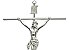 Crucifixo de Parede Tradicional com rosto tamanho 31 cm cor Prata R 12 - Imagem 2