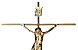 Crucifixo Tradicional com rosto Para Parede 21 Cm  Cor Dourado R05 - Imagem 2