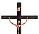 Crucifixo Cristo Estilizado Grande Cruz Madeira Tamanho 56 cm Cor Cobre R 94 - Imagem 2