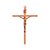 Crucifixo Tradicional Pequeno em Metal  De Parede Cruz Chapa Cobre R 15 - Imagem 1