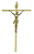 Crucifixo Tradicional Cruz em Chapa de metal para parede 31 Cm Cor Dourado R 17 - Imagem 1