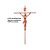 Crucifixo Tradicional Cruz em Chapa de metal para parede 31 Cm Cor Cobre R 17 - Imagem 1