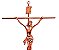 Crucifixo Tradicional Cruz em Chapa de metal para parede 31 Cm Cor Cobre R 17 - Imagem 2