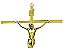 Crucifixo Tradicional para Parede Cruz Chapa 24 Cm Cor Dourado R 74 - Imagem 2