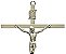 Crucifixo Tradicional Pequeno em Metal  De Parede Cruz Chapa Prata  R 15 - Imagem 3