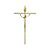 Crucifixo Pequeno Estilizado Parede Braço Curvo 21 Cm Dourado R 07 - Imagem 1