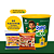 Combo Clássico: Biscoito de Polvilho Avuador Sabor Tradicional + Sabor Parmesão + Baldinho - Caixa com 68 pacotes de 30g - Imagem 1