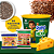 Combo Intenso: Biscoito de Polvilho Avuador Sabor Chia e Linhaça + Sabor Parmesão + Baldinho - Caixa com 68 pacotes de 30g - Imagem 1