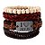 Pulseira De Couro Masculina Feminina Ajustável Kit C/4 - Imagem 1