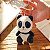 Urso Panda De Pelúcia - 9 Cm Sentado Chaveiro Lembrancinha - Imagem 1