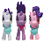 Kit Com 3 Pony De Brinquedo Unicórnio Com Colar De Acessoriov - Imagem 3