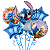 Kit 5 Balões Metalizado Lilo Stitch Decoração Estrela - Imagem 1