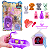 Kit Vida dos Pets Brinquedo Infantil Mini Cachorrinhos 12 Pç - Imagem 2