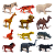 Mini Animais Safari Brinquedo Infantil Conjunto 12 Pç - Imagem 3