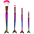 Kit 4 Pincel Maquiagem Sombra Blush Contorno Pó Sereia - Imagem 6