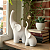 Enfeite 2 Estátua Elefantes Decoração Ambiente Sala 15e11cm - Imagem 2