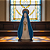 Imagem Decorativa Religiosa Virgem Maria Com Manto Azul - Imagem 4