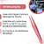 Pinça de Sobrancelha Pro TE-11-5 Rosa Serie Expert Ponta Fina Staleks - Imagem 5