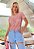 Blusa de Renda Perfec Way c/ Aplicações Rosa - Imagem 1