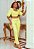 Conjunto Cropped e Calça Amarelo Perfect Way - Imagem 1
