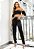 Conjunto Cropped e Calça c/  Detalhes Preto Perfect Way - Imagem 1