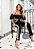 Conjunto Cropped e Calça c/  Detalhes Preto Perfect Way - Imagem 2
