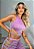 Conjunto De Cropped + Calça Pantalona Lilas - Imagem 2