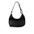 Luiza Barcelos - Bolsa Meia Lua Preta Couro - Imagem 3