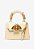 Schutz - Bolsa Tricolo Pequena Believe Croco Creme - Imagem 1